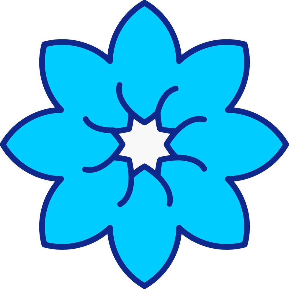 Amaryllis Blue Filled Icon vector