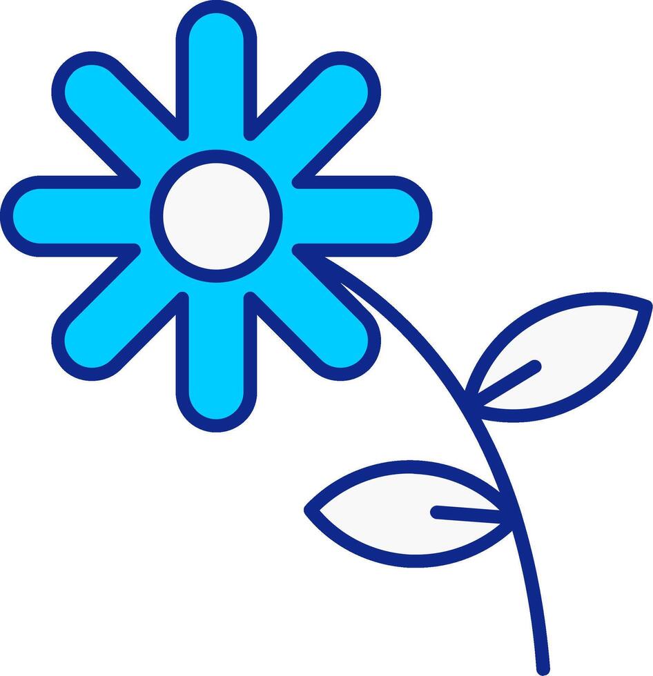 asteraceae azul lleno icono vector