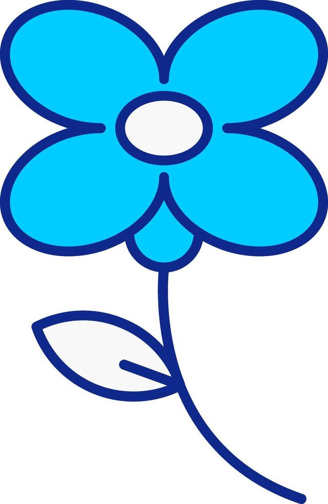 Safflower Blue Filled Icon vector