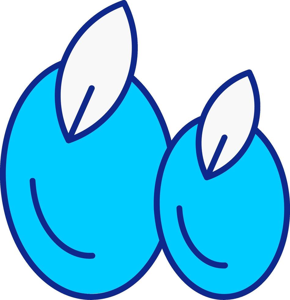 aceituna azul lleno icono vector