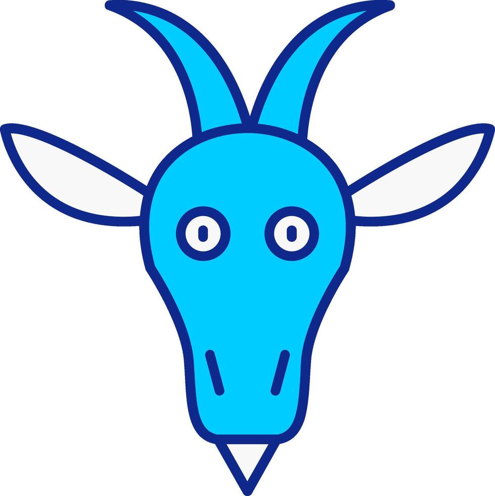 cabra azul lleno icono vector