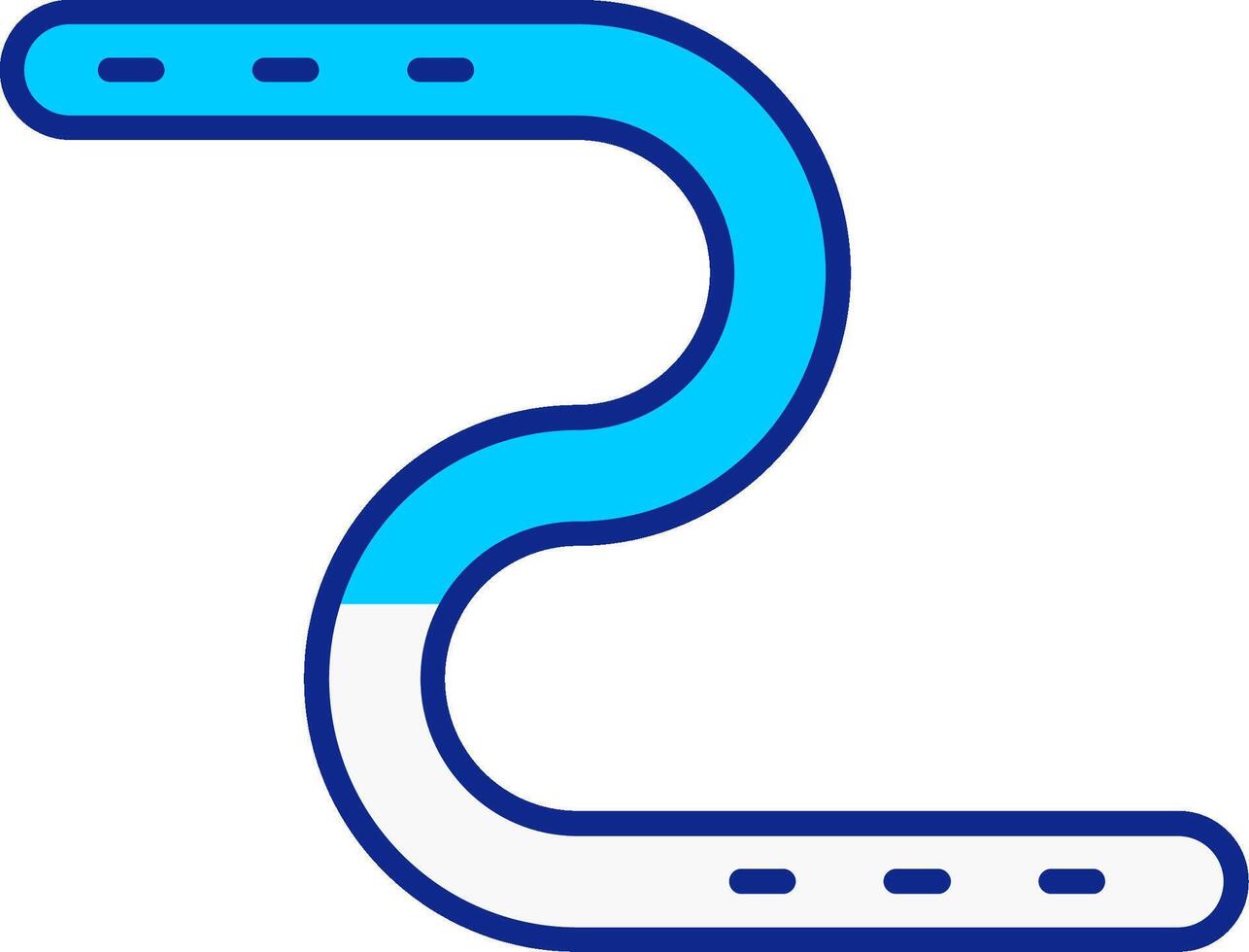Earthworm Blue Filled Icon vector