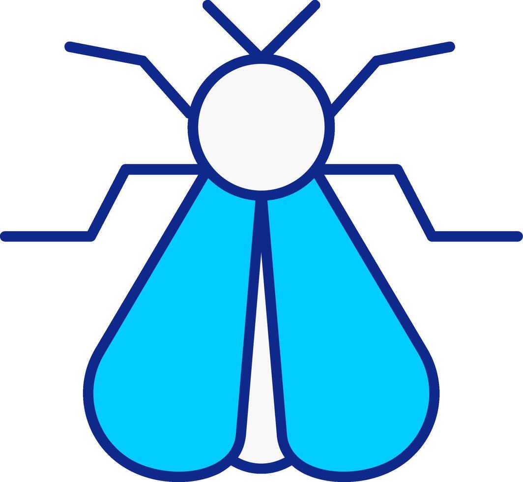 Moth Blue Filled Icon vector