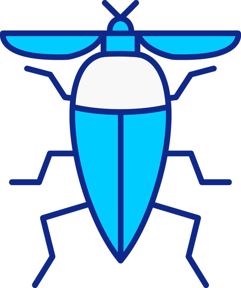 Insect Blue Filled Icon vector