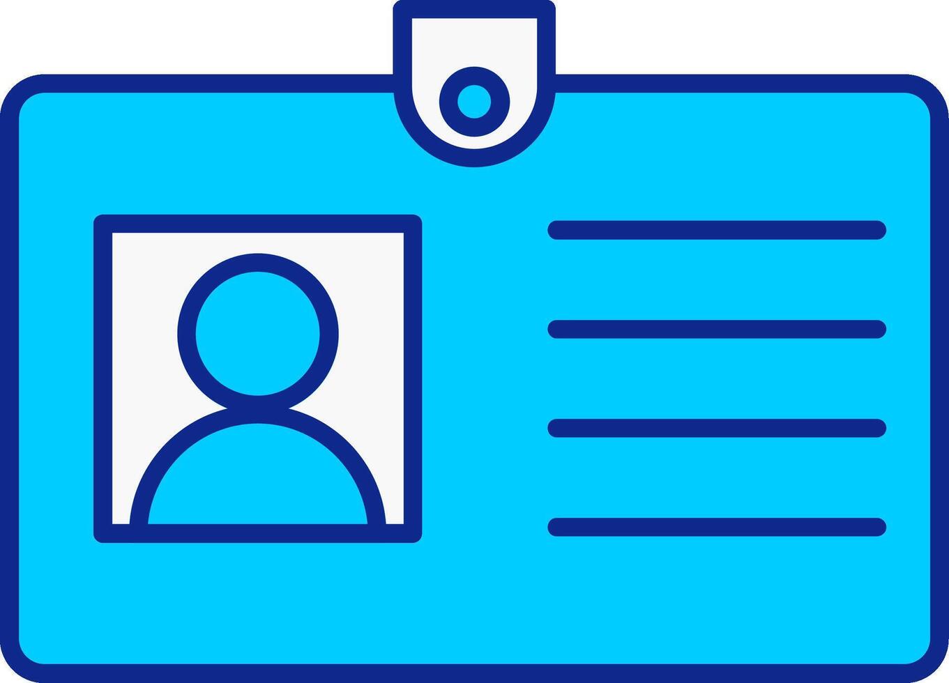 Id Card Blue Filled Icon vector