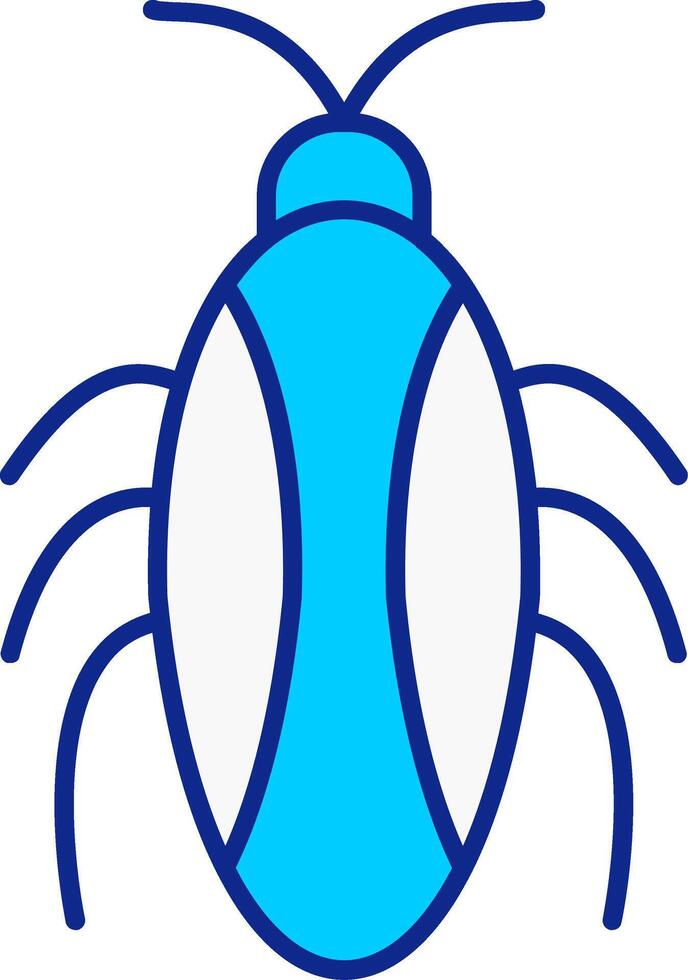 Cockroach Blue Filled Icon vector