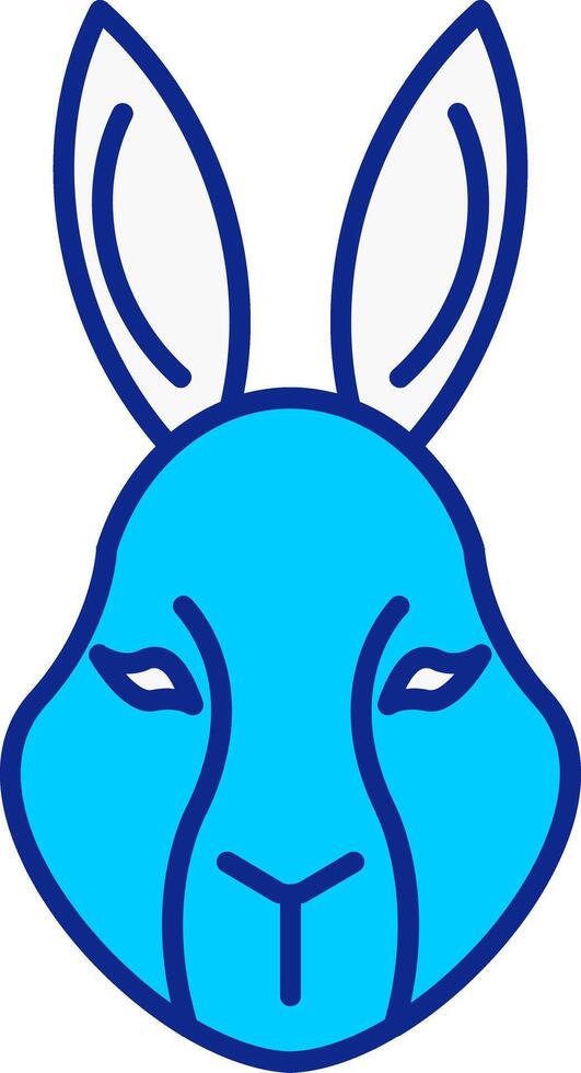 Rabbit Blue Filled Icon vector