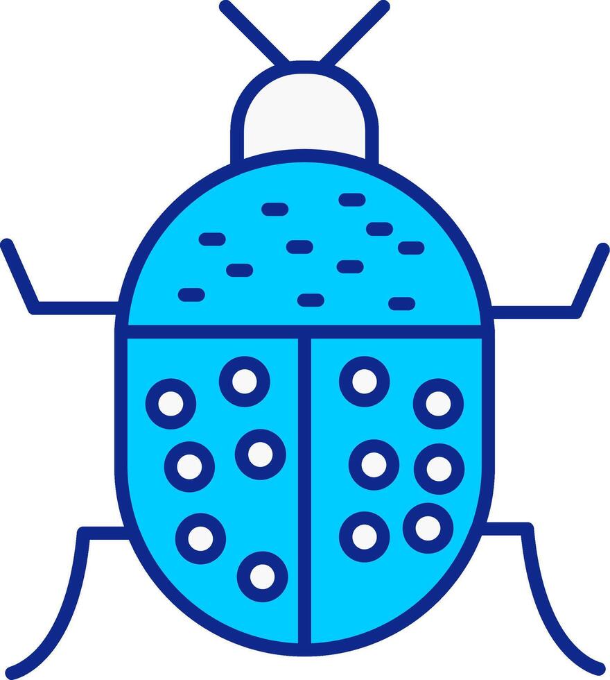 Beetle Blue Filled Icon vector