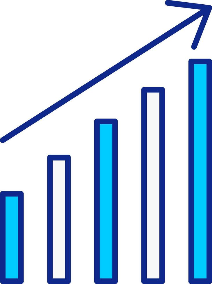 Trend Blue Filled Icon vector