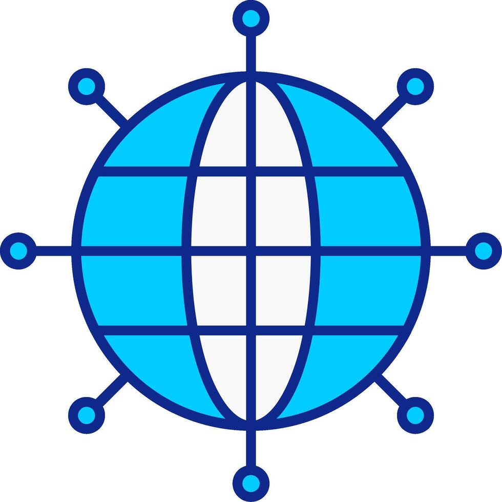 Networking Blue Filled Icon vector