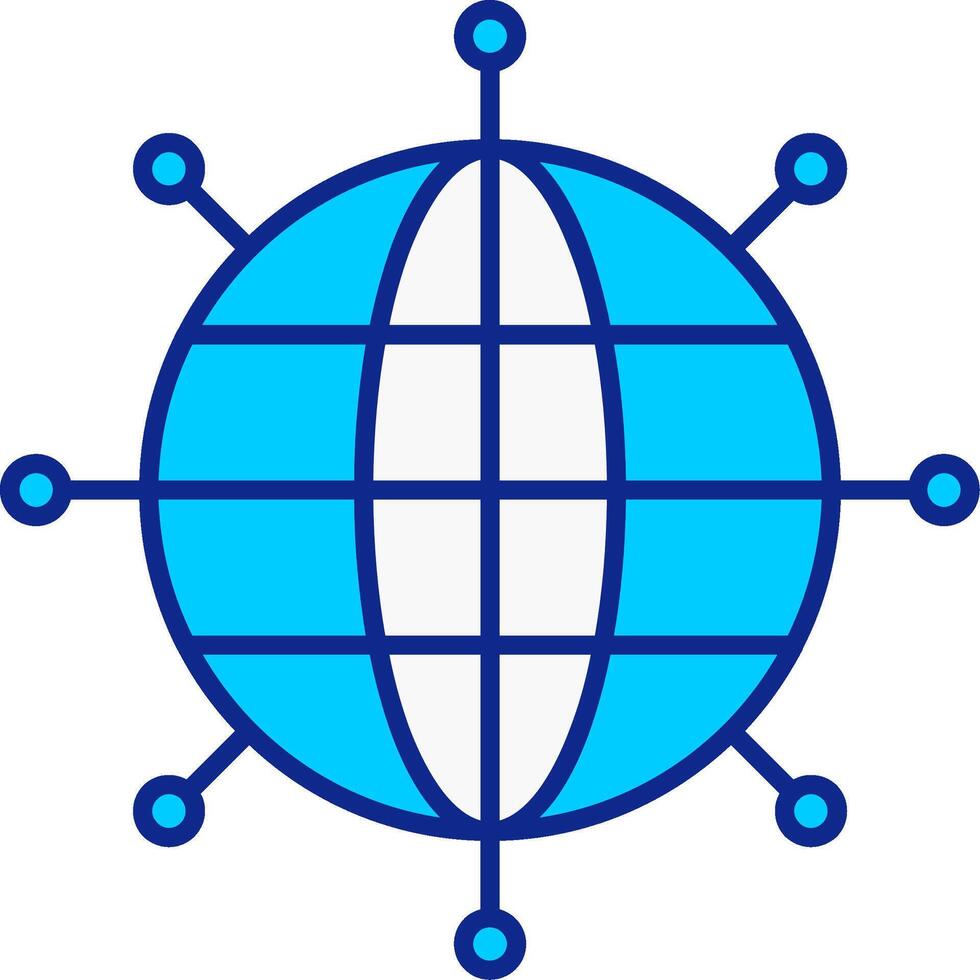 Networking Blue Filled Icon vector