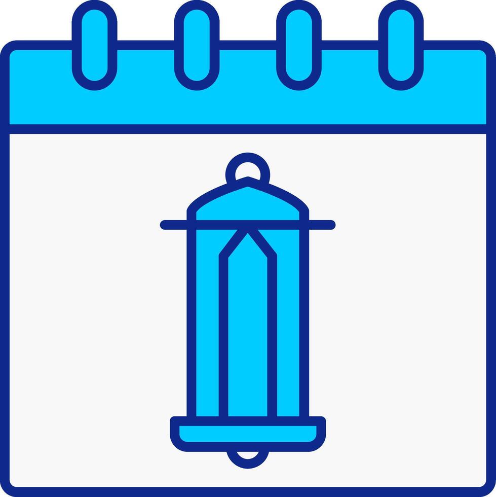 Calendar Blue Filled Icon vector