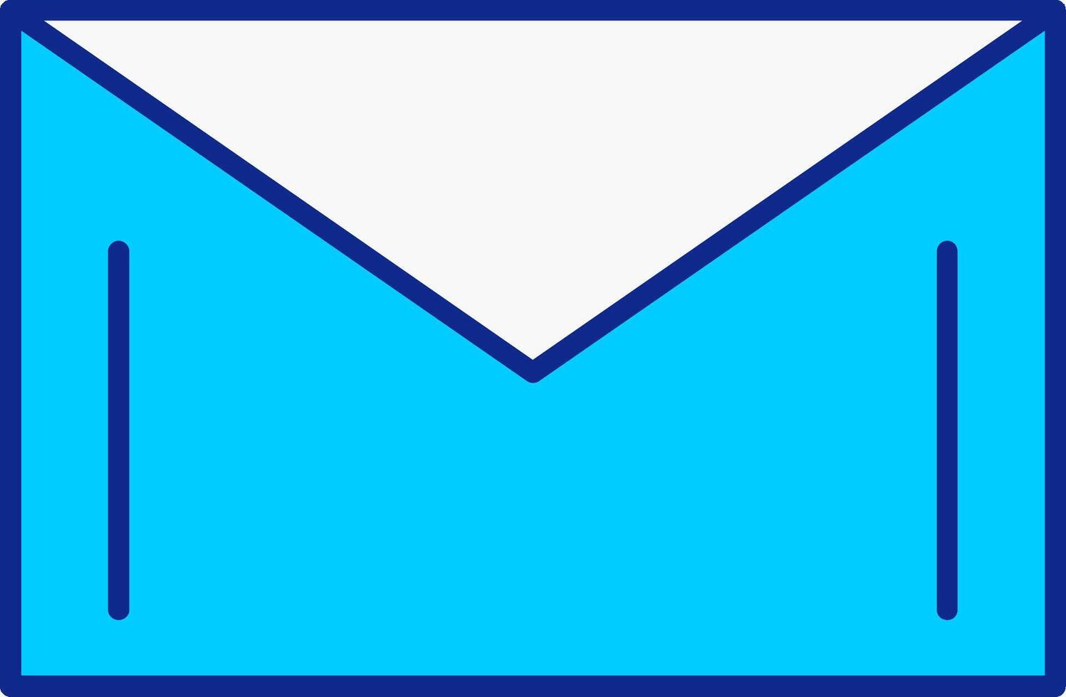 correo azul lleno icono vector