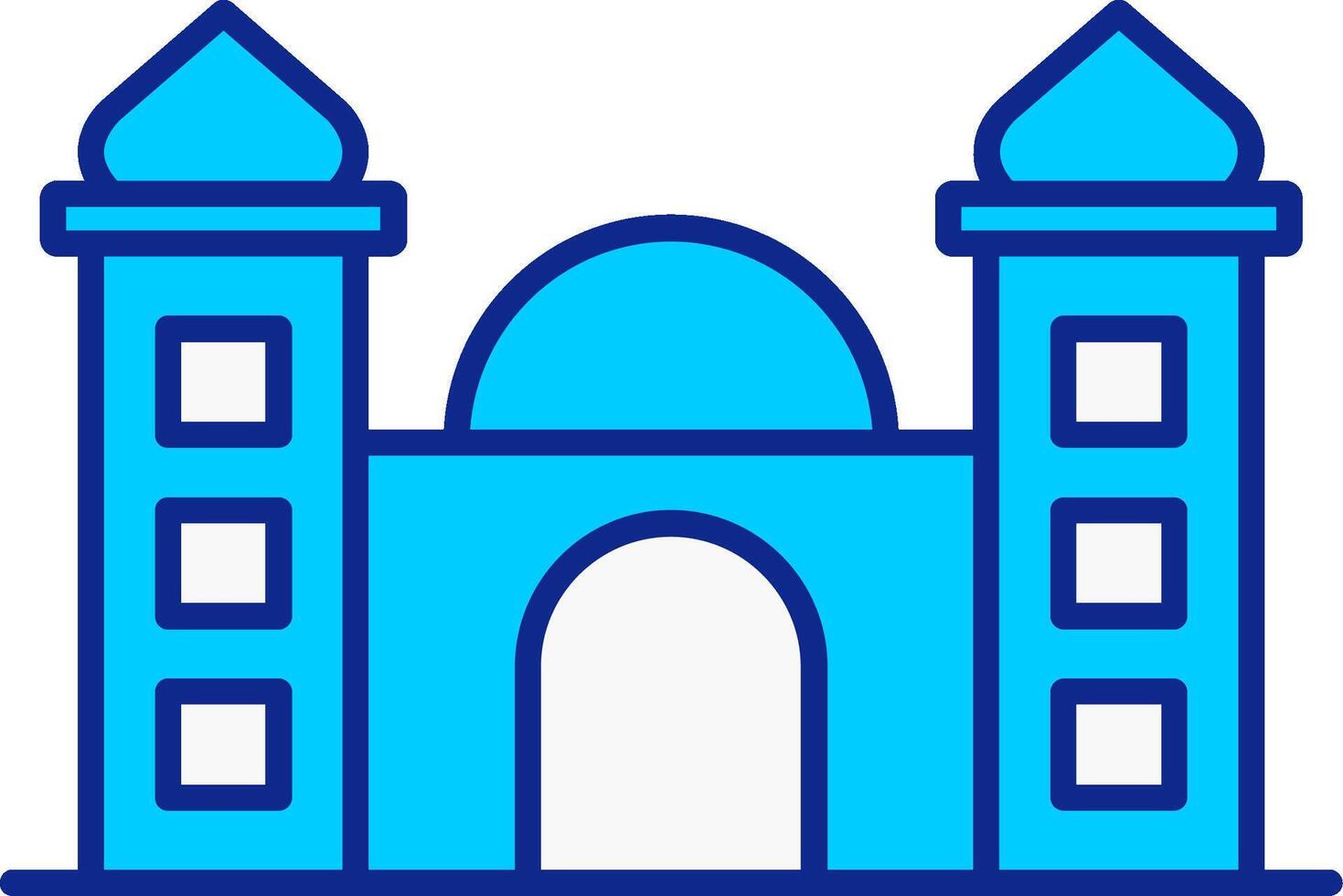 Mosque Blue Filled Icon vector