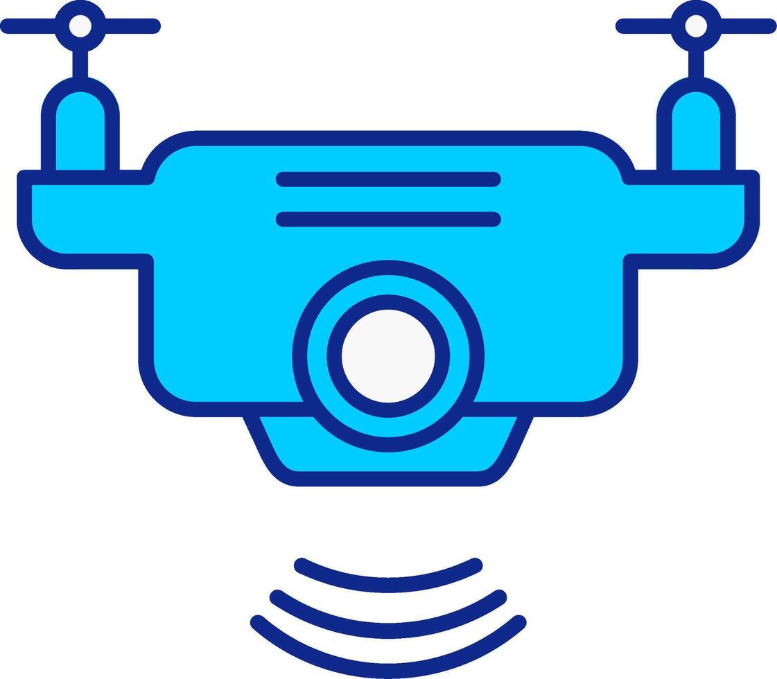 Drone Blue Filled Icon vector