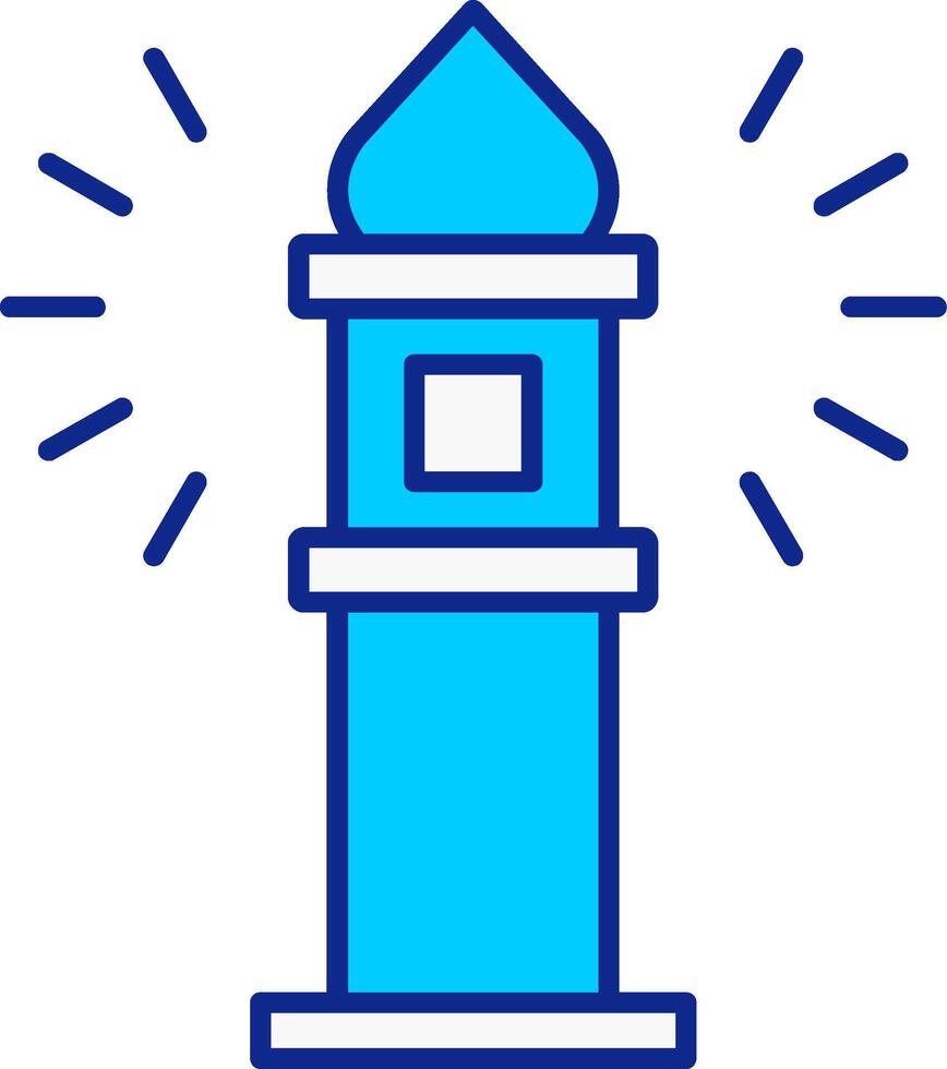Adzan Blue Filled Icon vector