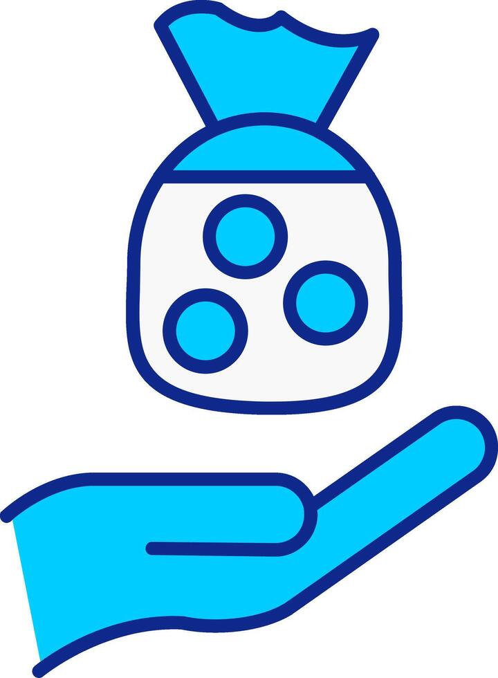 Zakat Blue Filled Icon vector