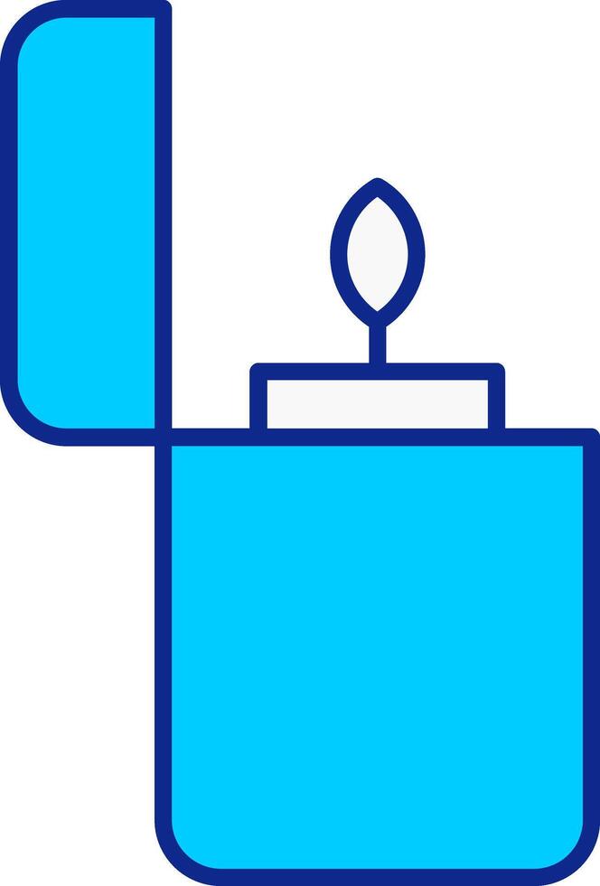 Zippo Blue Filled Icon vector