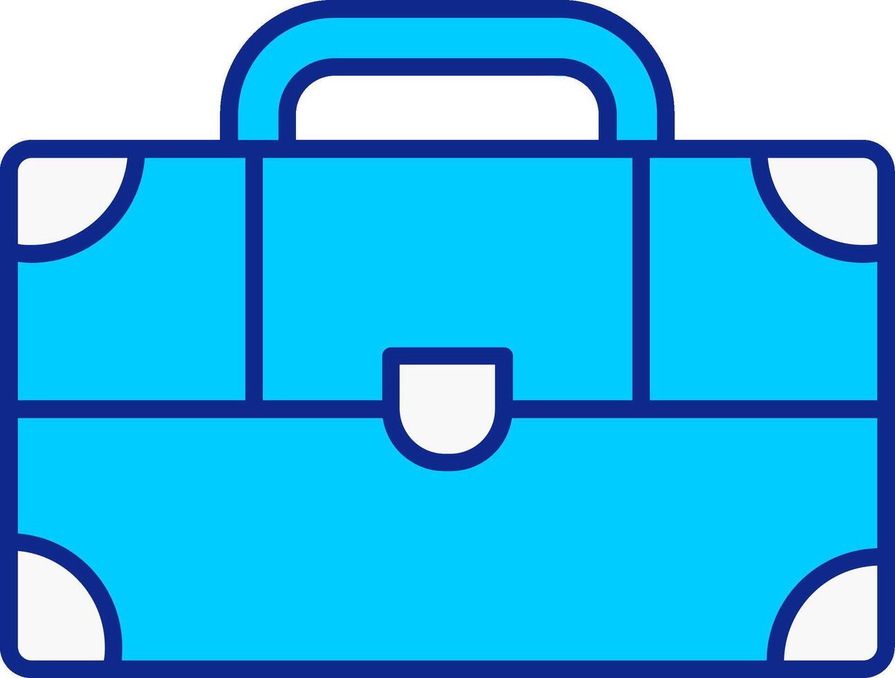 Suitcase Blue Filled Icon vector