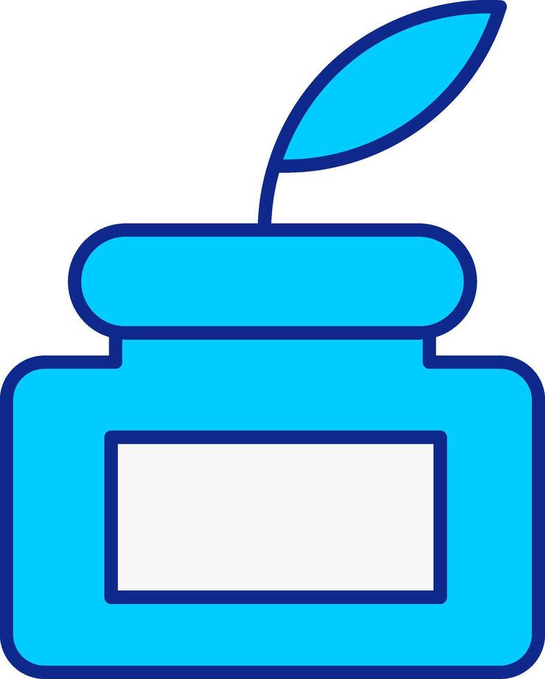 tintero azul lleno icono vector