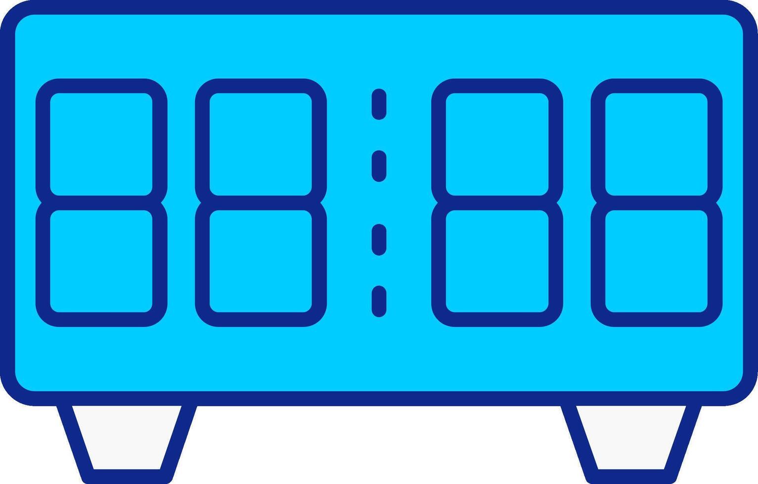 Digital Clock Blue Filled Icon vector