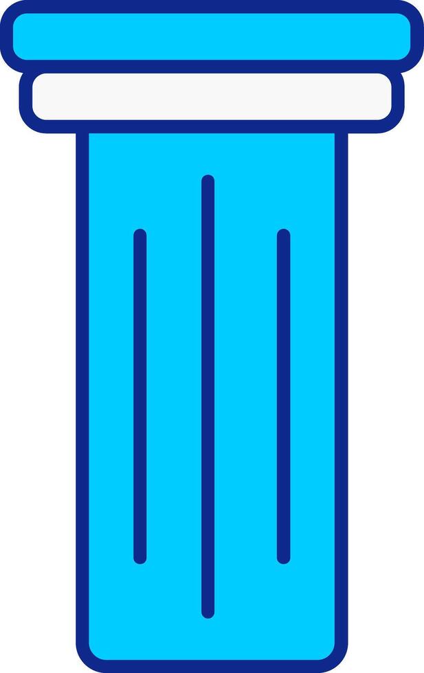 Pillar Blue Filled Icon vector