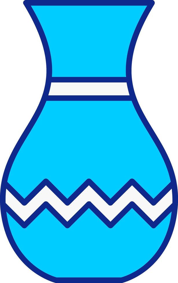 Vase Blue Filled Icon vector