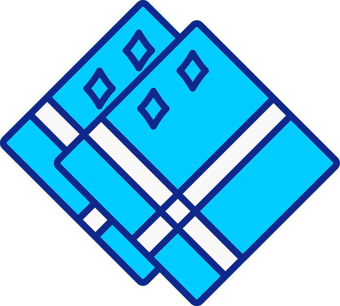 Handkerchief Blue Filled Icon vector