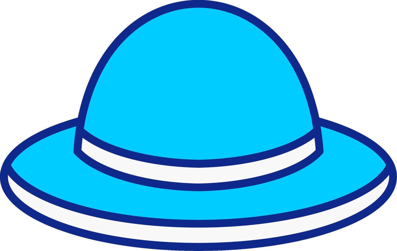 sombrero azul lleno icono vector