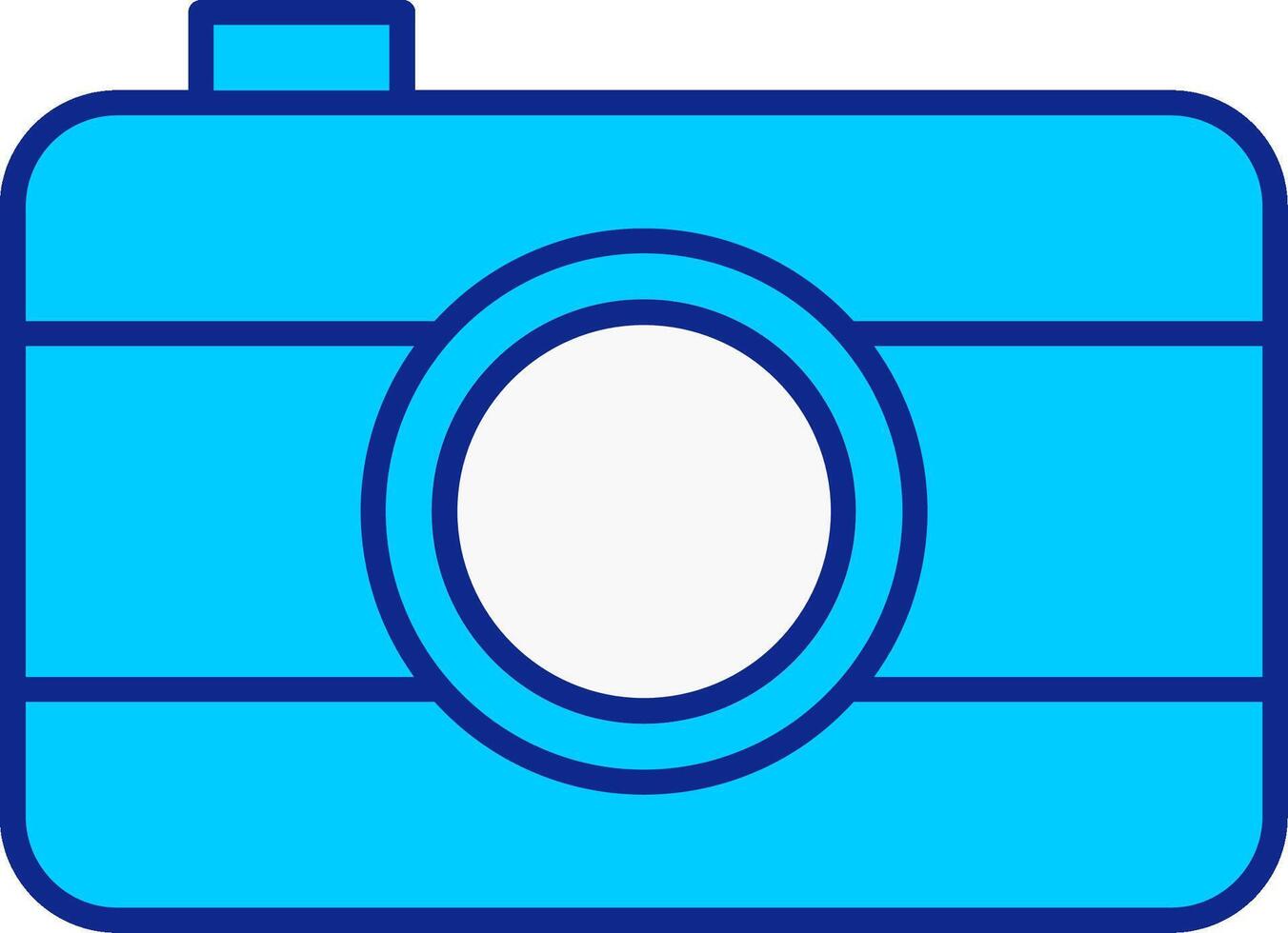 Old Came Blue Filled Icon vector