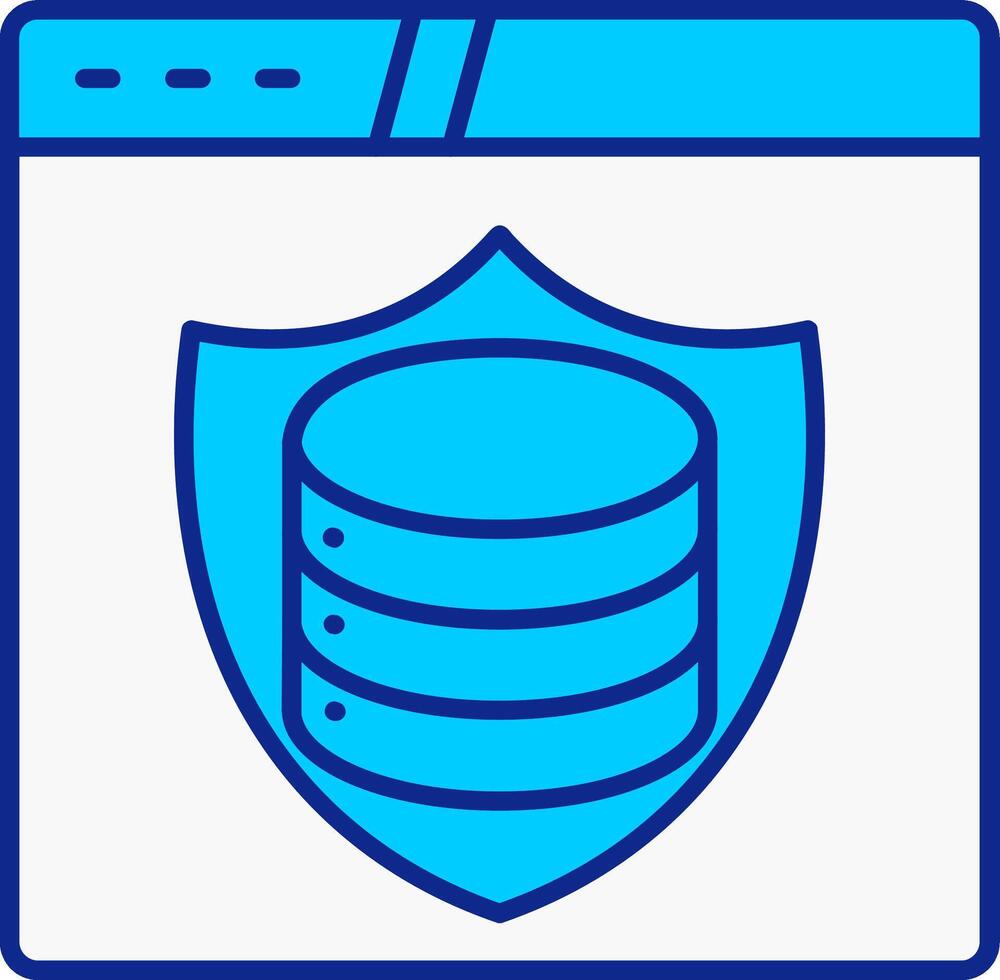 Data Protection Blue Filled Icon vector