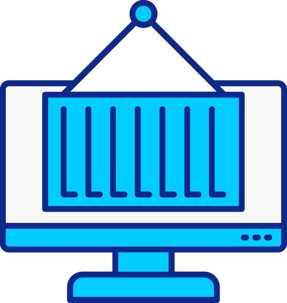 Shipment Blue Filled Icon vector