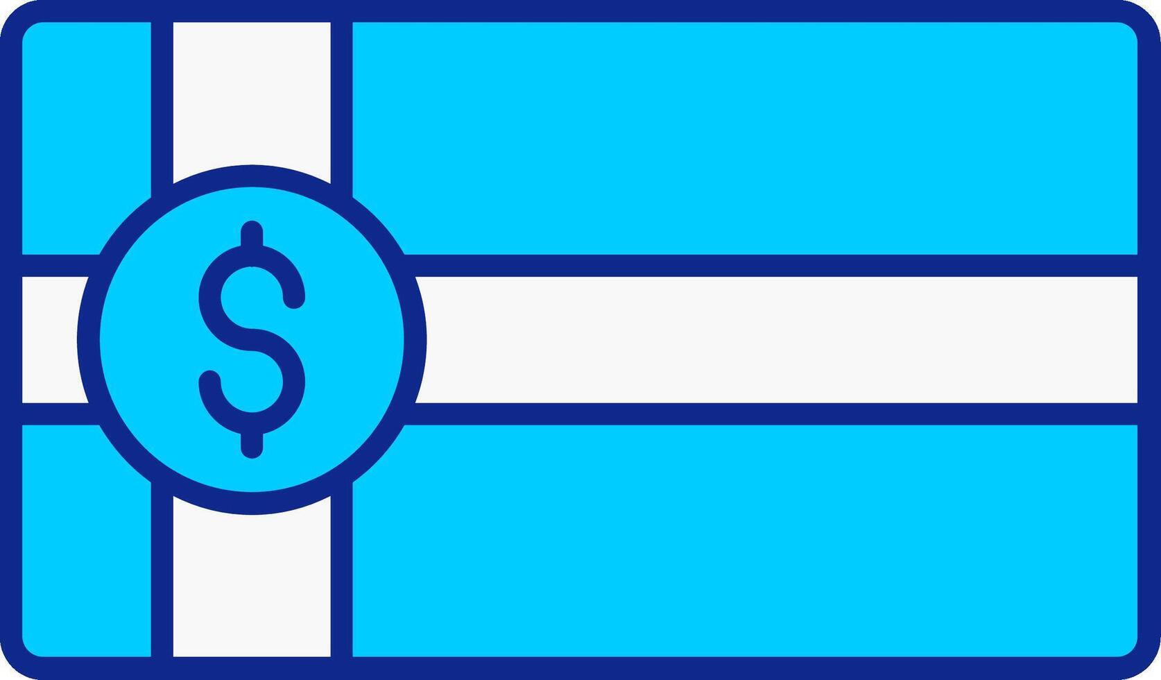 pago vale azul lleno icono vector