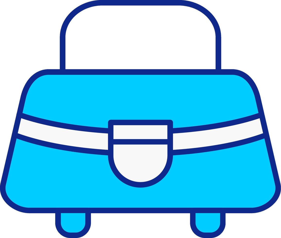 Purse Blue Filled Icon vector