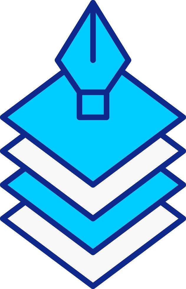 Layers Blue Filled Icon vector