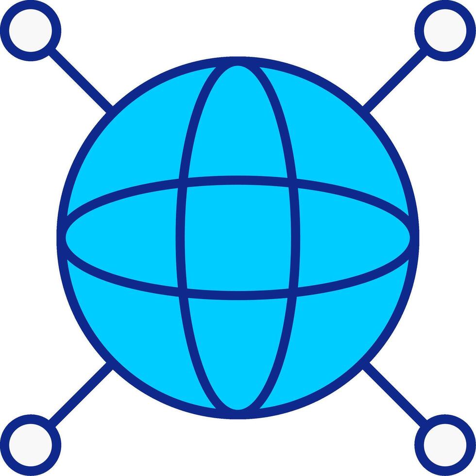 Internet Blue Filled Icon vector