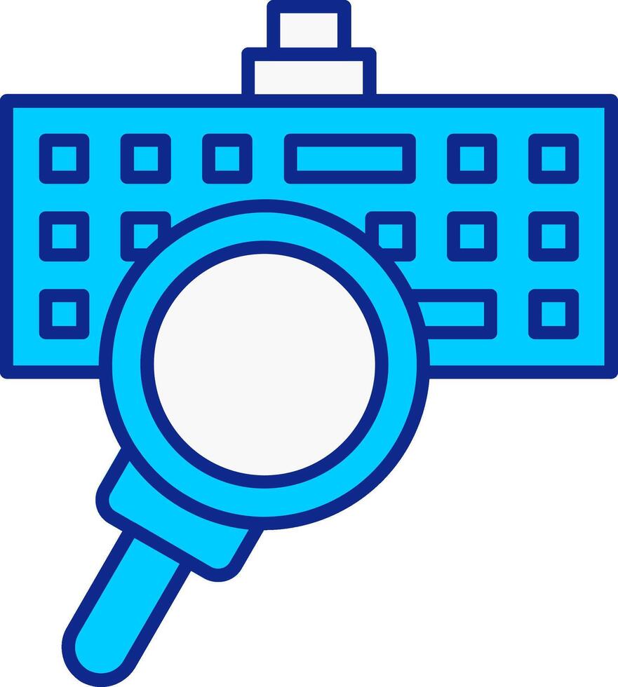 Keylogger Blue Filled Icon vector
