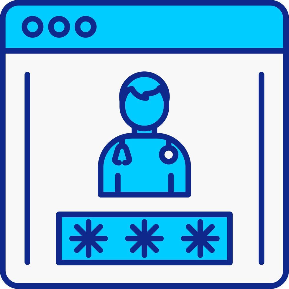 Iniciar sesión en azul lleno icono vector