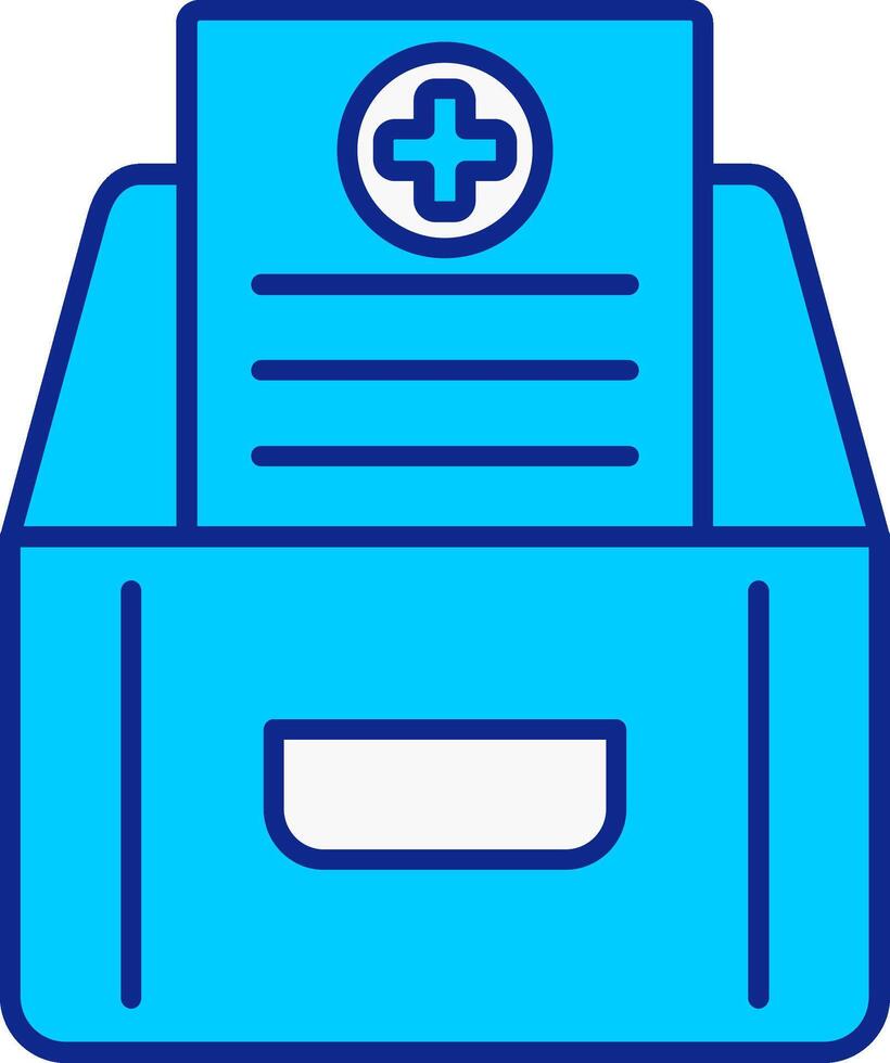 Archive Blue Filled Icon vector