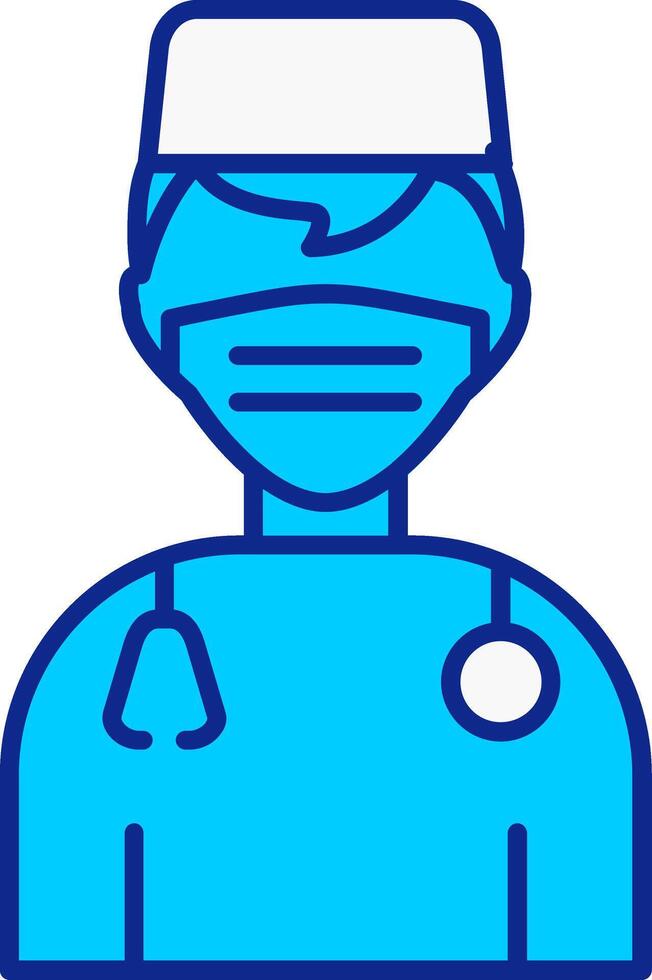 Surgeon Blue Filled Icon vector