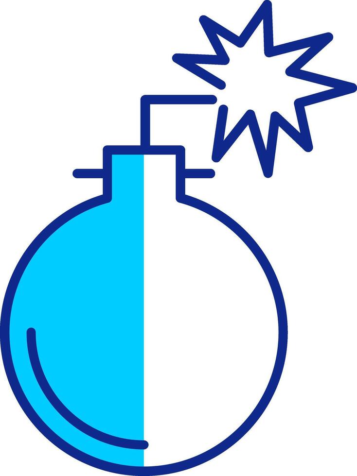 Bomb Blue Filled Icon vector