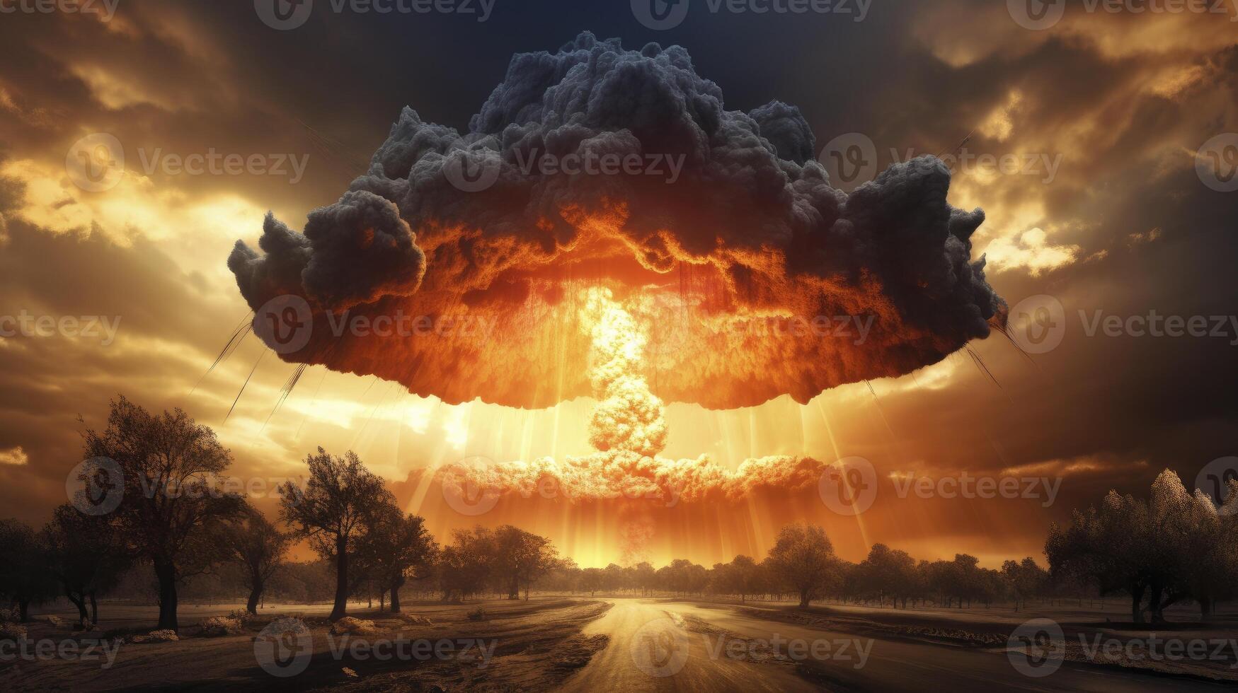 AI generated Nuclear explosion photo