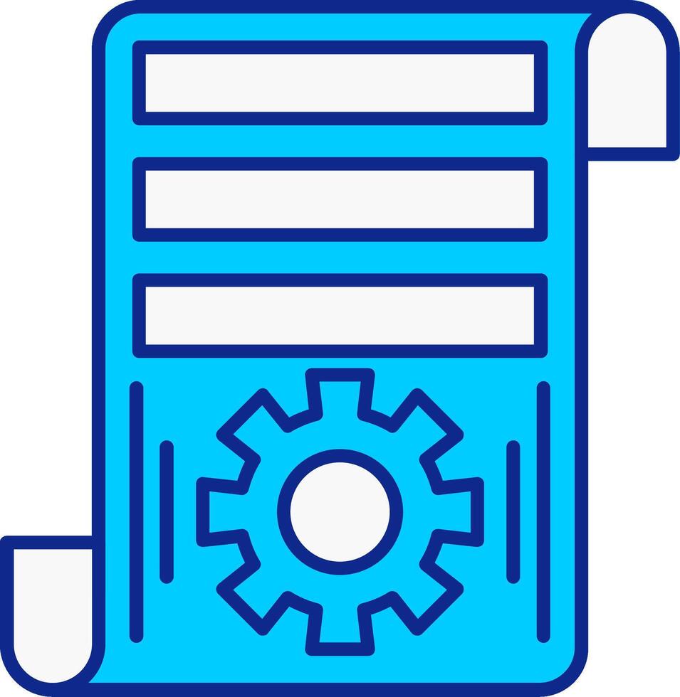 proyecto azul lleno icono vector