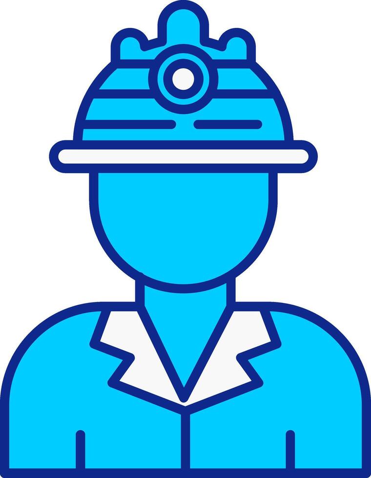 Labor Blue Filled Icon vector
