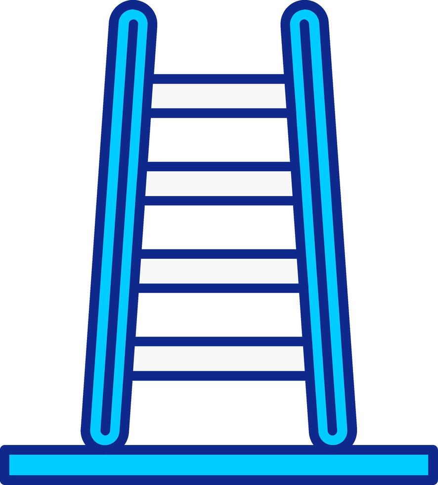 Step Ladder Blue Filled Icon vector