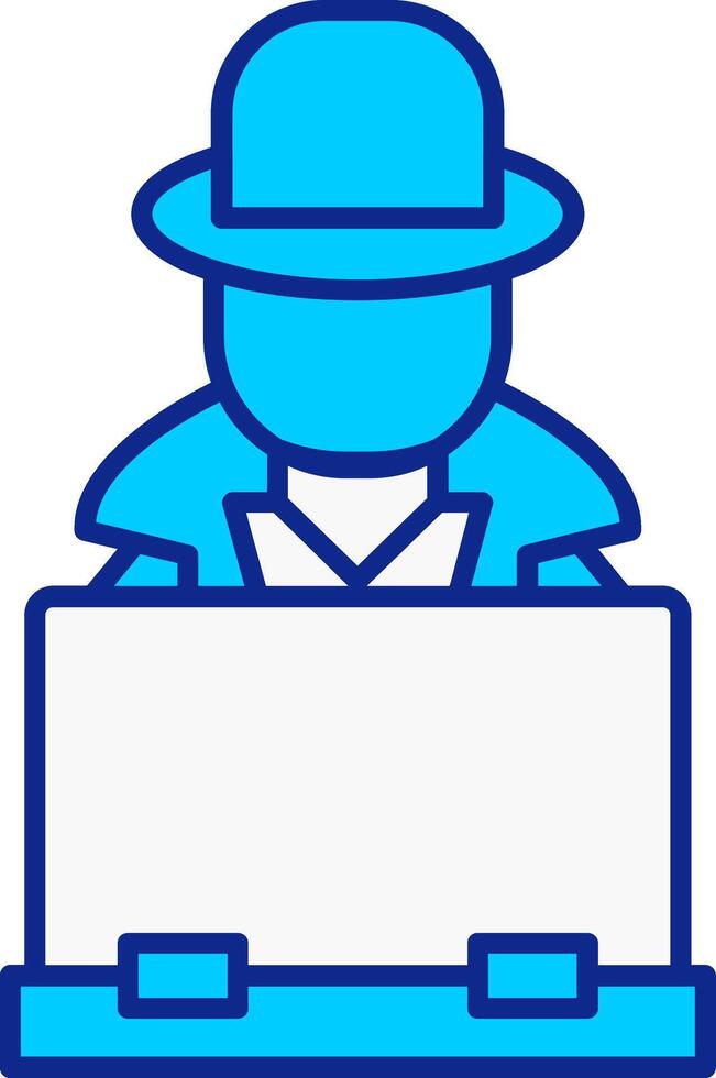 Hacker Blue Filled Icon vector