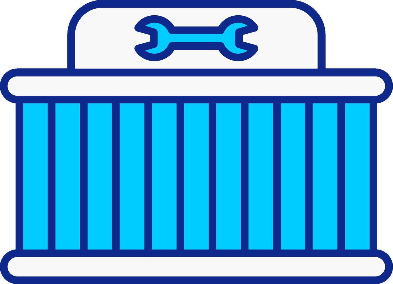 Ladder Blue Filled Icon vector