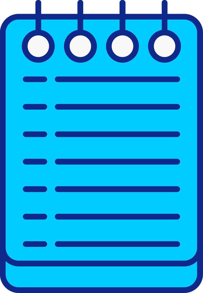 Notes Blue Filled Icon vector