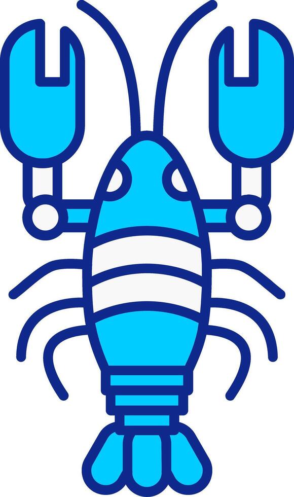 Lobster Blue Filled Icon vector