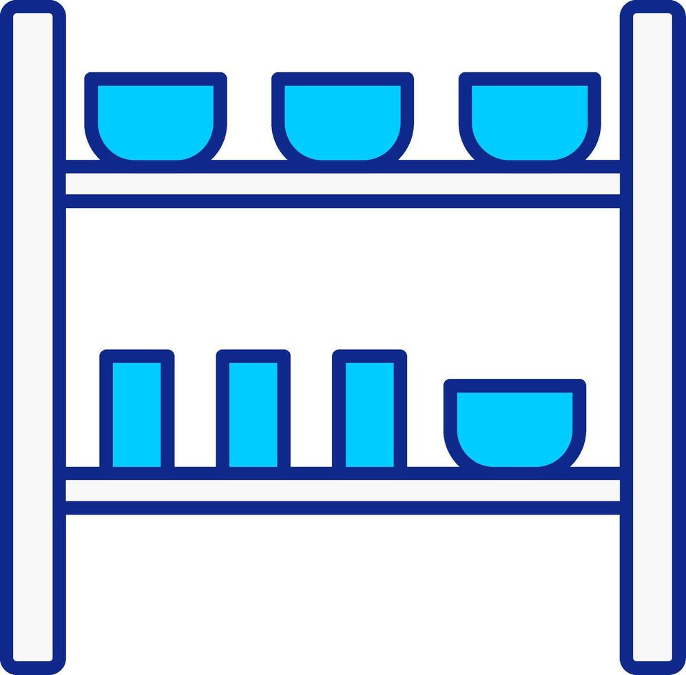 Rack Blue Filled Icon vector